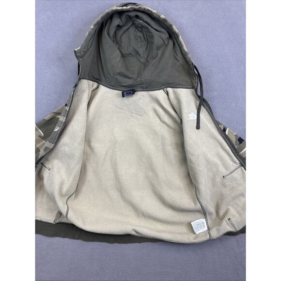 Nike Green Camouflage Full Zip Hoodie Mens Small Black Label Embroidered Coat - Picture 8 of 14